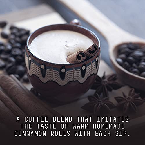 Stone Street Flavored Ground Coffee, Cinnamon Swirl, Freshly Roasted, 100% Colombian Arabica, Gourmet Coffee, Medium Roast, Sweet Cinnamon Roll Flavor, 1 Lb #TOP4