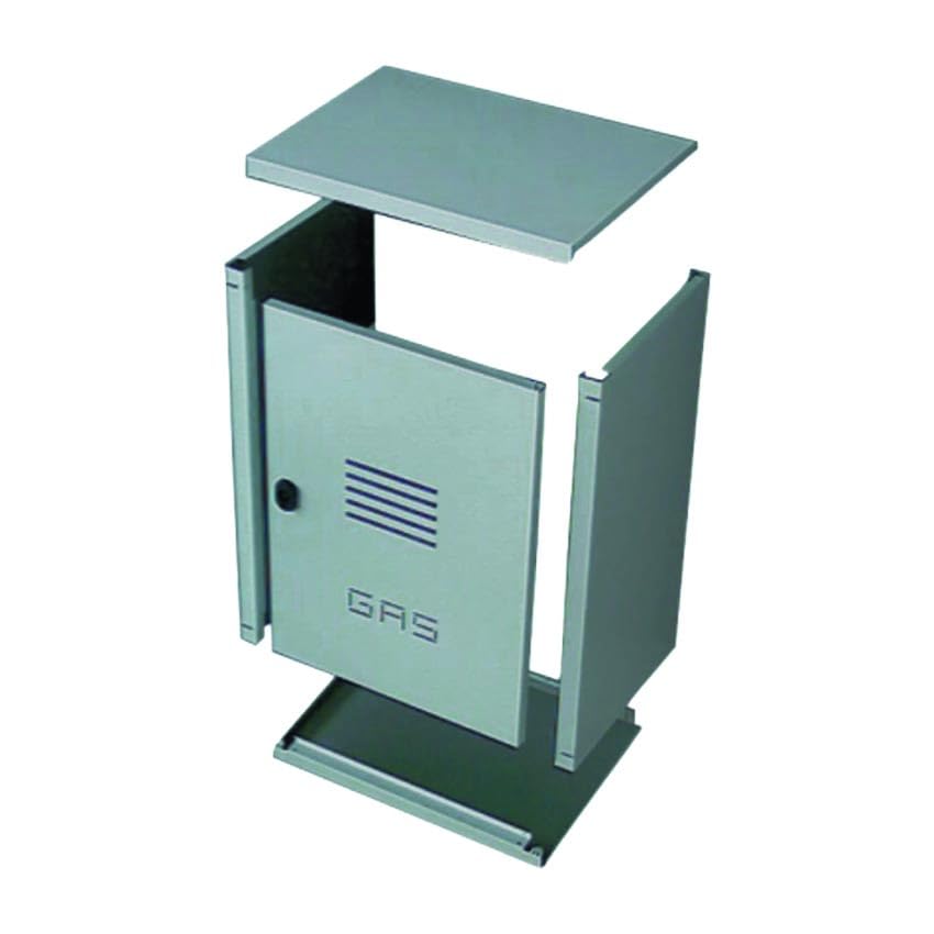 Coffret de compteur de gaz en tôle galvanisée h60 l45 p24