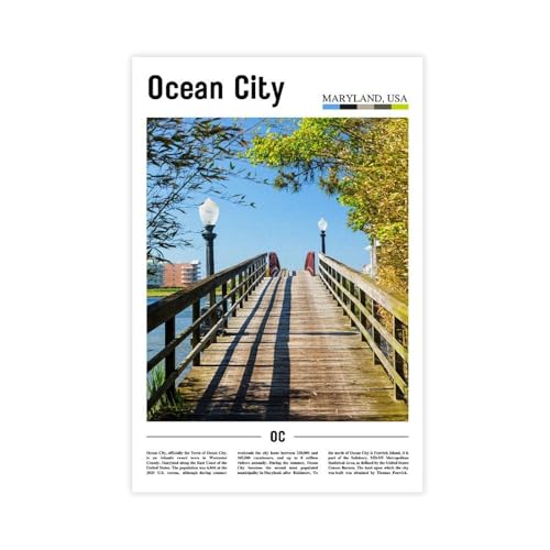 Toile Ocean City Maryland pour habiller un grand mur vide avec élégance