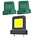 2PCS LED Work Light Lantern 14W Mini Pocket Size with Adjustable Socket for 20V/For 21V Lithium Battery Supports Multiple Power Tool Brands (green 2PCS)