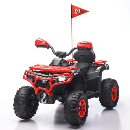 VRAXO 24V ATV Toy Cars 3-8 (no RC),Bikes & Riding Toys,Red