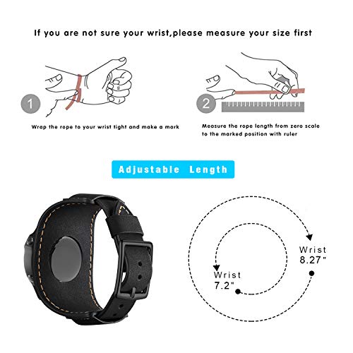 Leotop - Cinturino in pelle compatibile con Garmin...