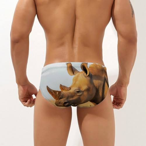 Rhinoceros Rhino Mens Swim Briefs Quick Dry Triangle Trunks Swimsuit Swimming Bikini Swimwear2