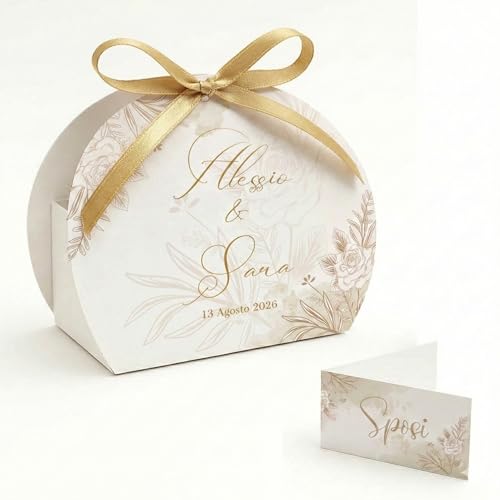 24 Scatole Confetti Matrimonio Personalizzate | Kit Bomboniere Matrimonio Fai