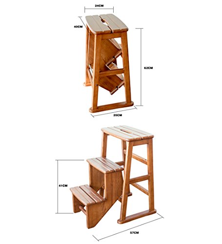 Taburete de escalera de 3 capas con diseño plegable multiusos 6