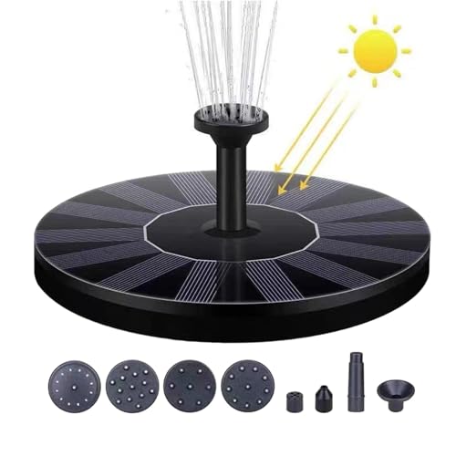 ソーラーファウンテン、バードバス用ソーラーファウンテン - 6 ノズル付きバードバス噴水ソーラー噴水ポンプ | バードバス、水中ポンプの装飾、友人、家族、庭園のための屋外散水