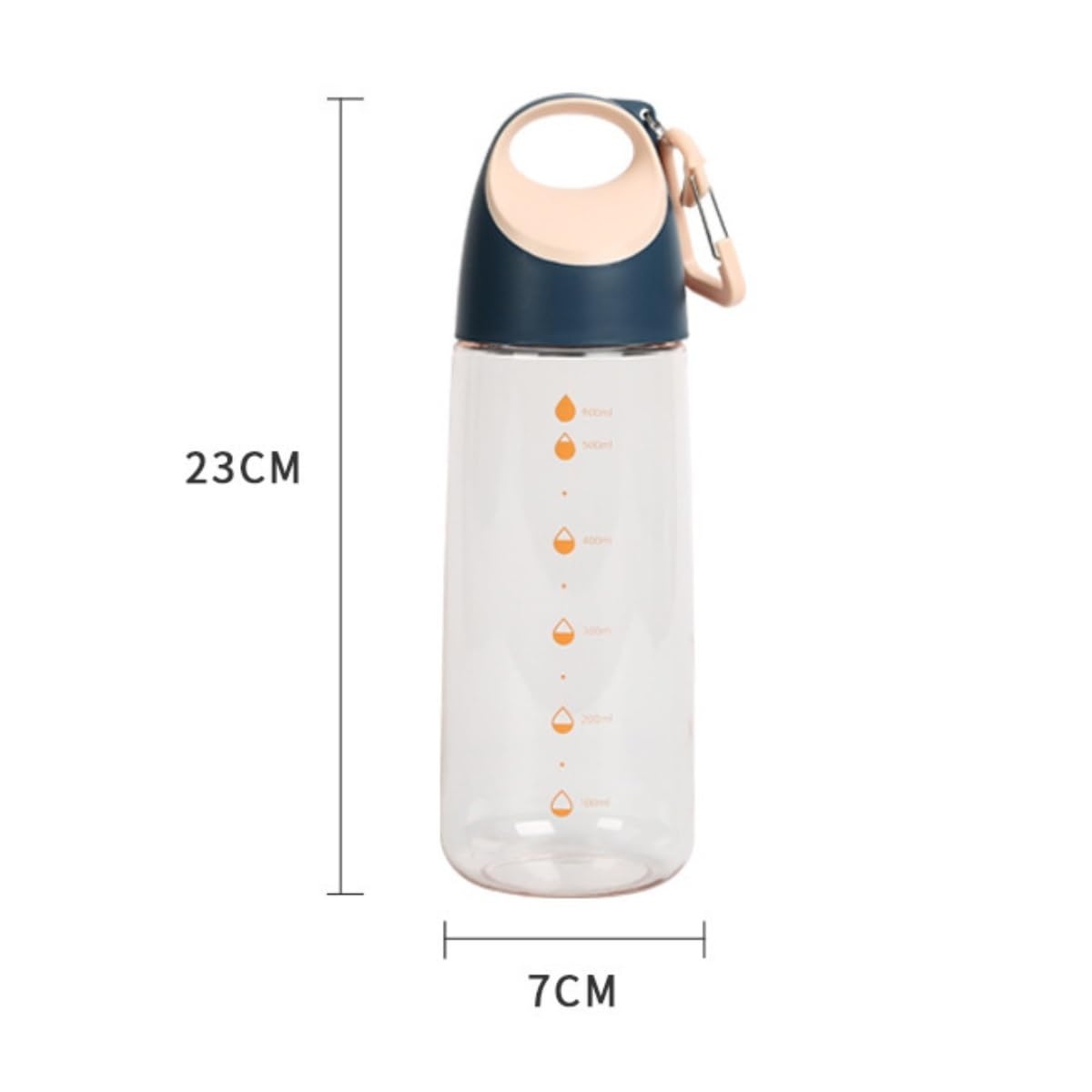 Trinkflasche, Bergsteigen Wasserkocher Tragbare Sport Radfahren Wasserbecher Mit Skala Geschenk Wasserflasche BPA-freie(Pink)