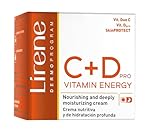 Lirene - Face Moisturiser - Vitamin C, D & E Cream - for Day & Night - Nourishing Hydration, Radiance Boost & Anti Aging Protection with Hyaluronic Acid & Olive Wax - VITAMIN ENERGY C+D PRO 50 ml