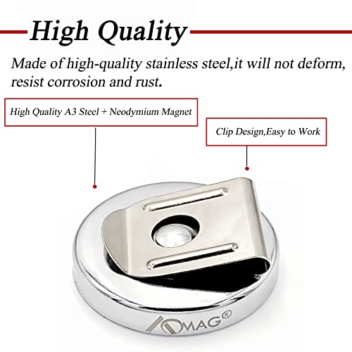 Aomag Super Strong Neodymium Magnets Belt Clip 100 Lbs Magnetic Waist Tool Holder 2" In Dia #TOP3