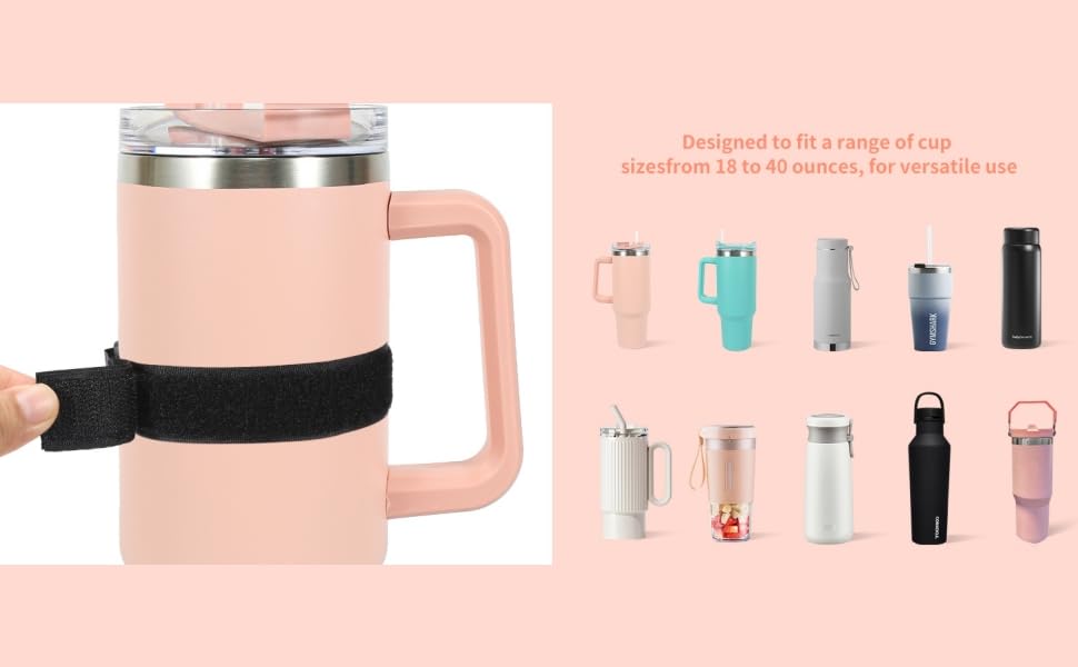 2er Set Neopren-Halter Für Trinkflaschen – Passend Für Stanley, Yeti & Co. | Mit Aufklebertasche Für Handy & Karten