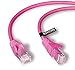 Price comparison product image rhinocables CAT5e High-Speed Ethernet Patch Network Cable for LAN  Snagless Cable with RJ45 Connector Lead  Ideal for Internet, Router, Modem, Smart TV, PC & Laptop (5m, Pink)