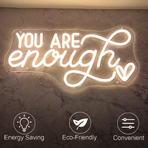 Image of You Are Enough Neon Sign Led Light Sign for Wall Decor