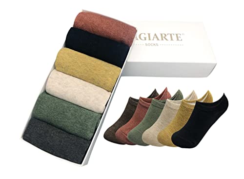 Image of MAGIARTE Cotton No Show Socks Soft Pure Cotton Low Cut Athletic Invisable Non Slip Socks for Women and Men