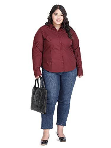 Image of Blue Ronin Full Sleeve Stylish Western Official Formal Shirts for Women Regular Fit Plus Size