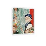  JZSDGB Encadré-Tableau à l\'huile célèbre James ensor Peintures sur toile reproductions d\'art Affiches murales et impression prêt accrocher(Autoportrait) 20x25cm(8x10in)