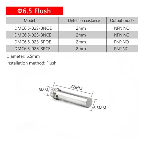 Interruptor de proximidad PNP NO con sensor de inducción metálico M6 3