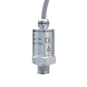 Pressure Transmitter, 0 psi to 30 psi, 0.5% (BFSL) Accuracy, 4 mA to 20 mA 2 Wire Output Signal, 1/4 NPT Process Connection, 18 Integral Cable