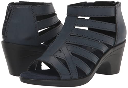 Easy Street Women's Region Heeled Sandal, Navy, 10 #TOP6