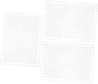 NUOBESTY 透明アクリル かぎ針編みバッグ底板 3枚セット 20×15×0.2cm（厚さ約2mm）長方形 クリア 編み物 バスケット/織りボード ハンドバッグ成形 多用途クラフト用ベース（約180g）