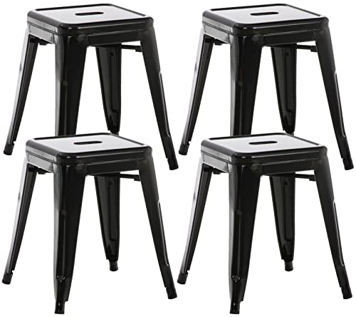 Tabourets bas gain de place empilables lot de 4 Armin - 2
