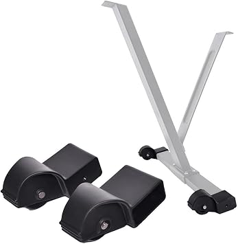Rowing Machine Foot Caster Wheel Roller Replacement for Powerfun 500/550, Smooth Quiet Plastic Transport Wheels for Home Gym Studio Floor Protection, Black, 1 Pair