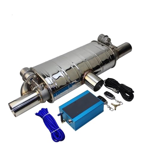 Silencieux échappement valve à vide universel T 63mm en acier inox haute finition