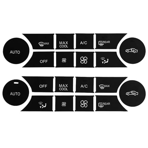 Réparer Bouton Climatisation Mercedes W204 Écaillé Adhésif Noir Mat Tableau de Bord