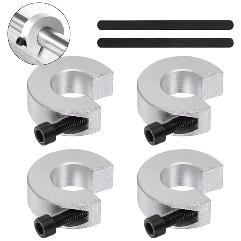 Linear Rail Limit Fixing Rings, 4pcs 20mm SBR20 Linear Rail Stop Collars Anti-Collision Block Stopper Aluminum Alloy Shaft Limit Fixing Rings CNC Parts Tool for 20mm Motion Shaft Guide (4 Pack) Cover