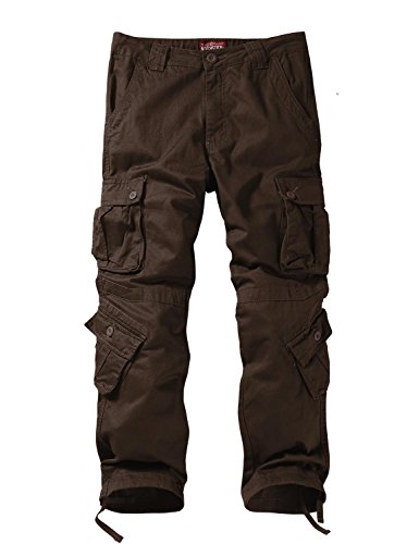 Image of Match Men's Wild Retro Multi-Pockets Utility Casual Cotton Cargo Trousers #3357