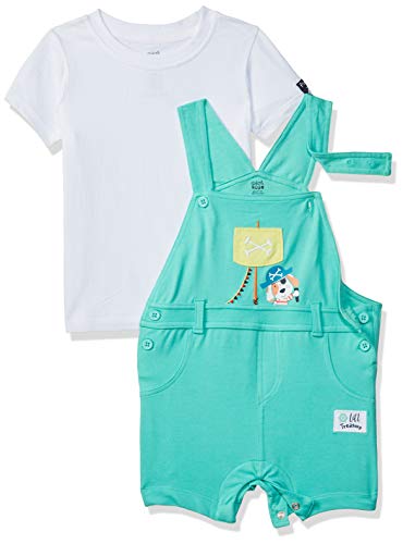 Image of miniklub Boys Green & White T-Shirt With Shorts