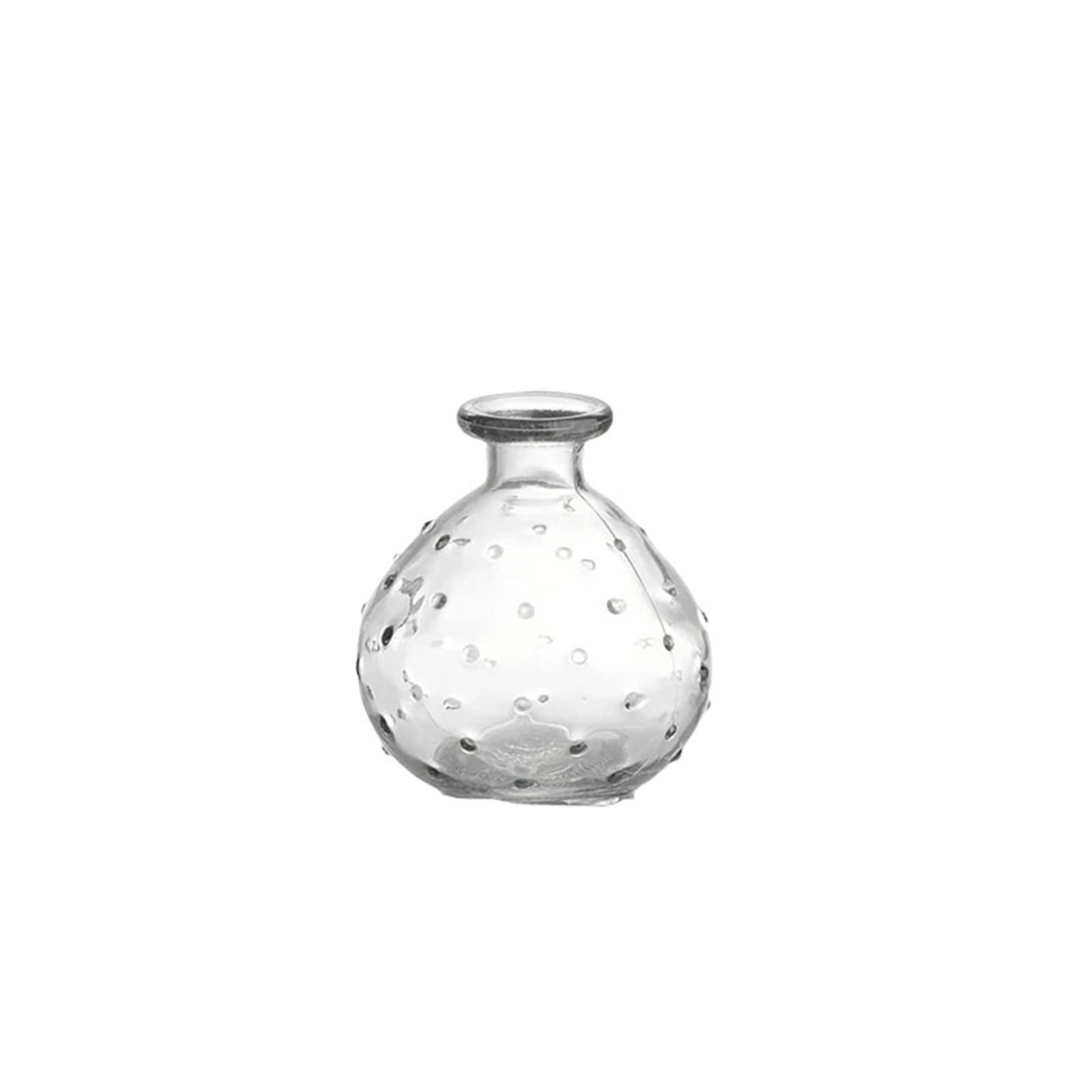 Jarrones pequeños de cristal transparentes para regalar en bodas y hogar