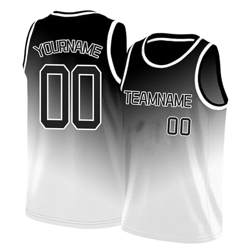 Image of Custom Basketball Jersey for Men - Personalized Name & Number, Embroidered or Printed, Athletic Shirt for Kids, Boys & Youth