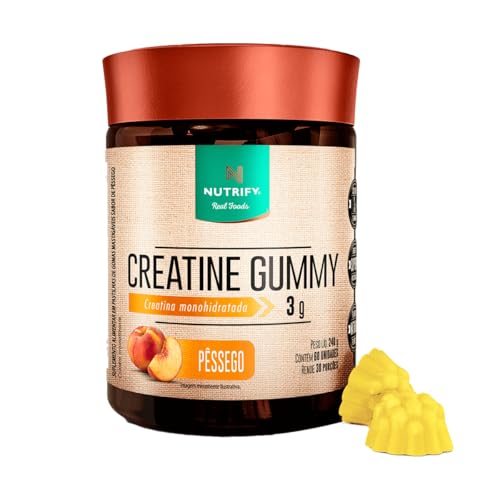 Nutrify Creatine Gummy - Creatina Monohidrata - 60 Unidades - SABOR PESSEGO
