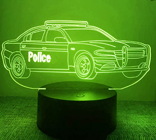 Lámpara 3D de mesa policía ilusión con 16 colores miniatura 3