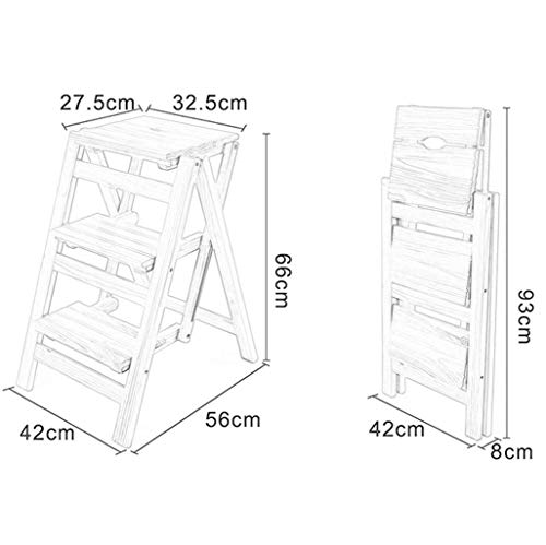 Taburete alto convertible para alcanzar estantes altos en cocina 4