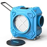 Air Scrubber with 3-Stage Filtration, 750CFM HEPA Air Scrubber Negative Air Machine with Lockable 360° Wheels & Auto-Foldable Handle, Portable Heavy Duty Air Cleaner for Home Industrial Commercial Use
