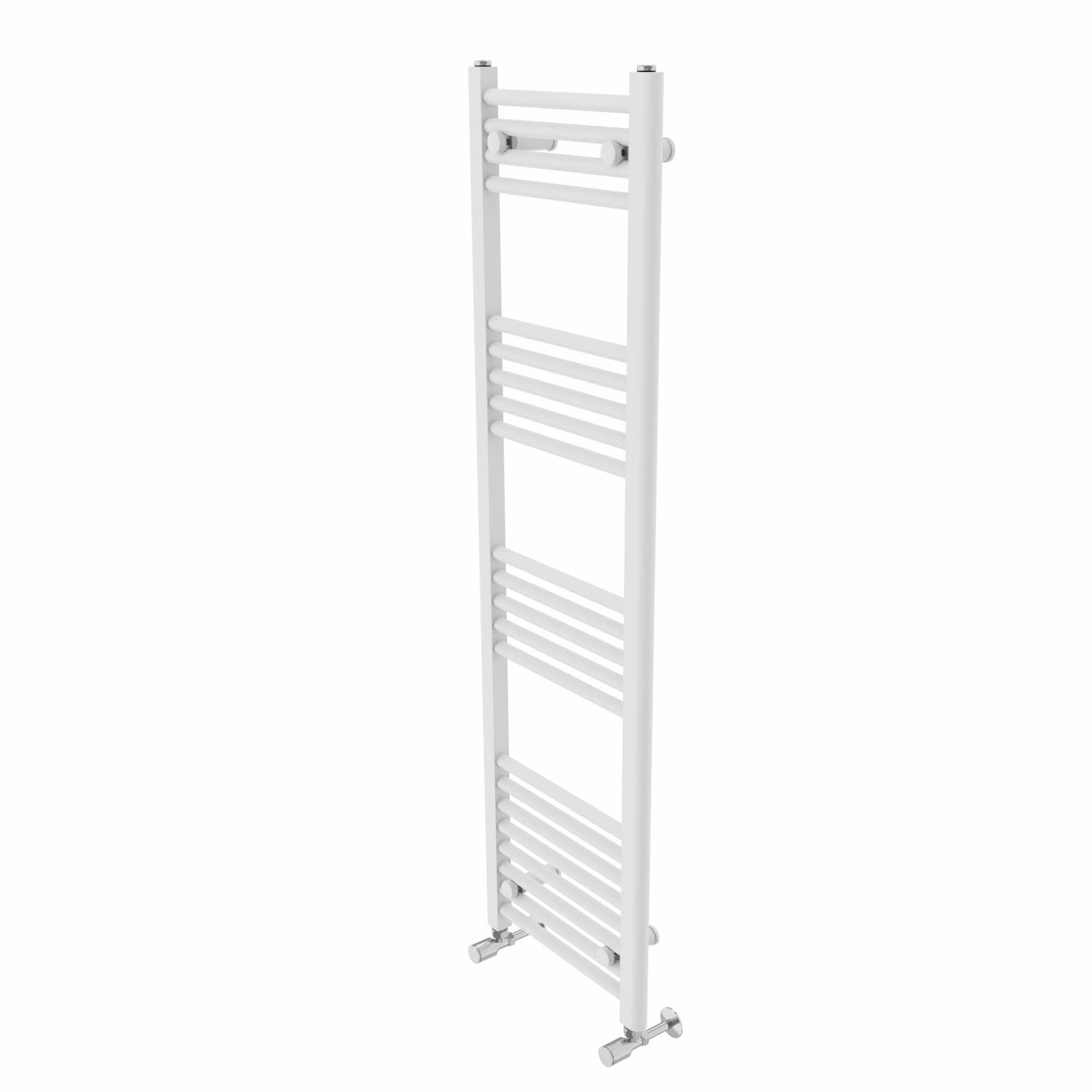 Warmehaus Contemporary Straight Bathroom Ladder Radiator Heated Towel Rail 1400 x 400mm Towel Warmer Central Heating White