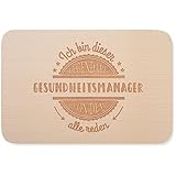 JUNIWORDS Frühstücksbrettchen, Ich bin dieser legendäre Gesundheitsmanager, von dem alle reden, Holzbrett Frühstücksbrett Holzbrettchen (5050392)