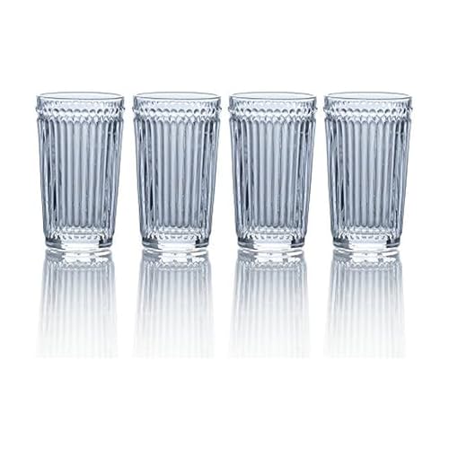 Mikasa Italian Countryside Highball Glass, Clear, 12-Ounce, Set of 4