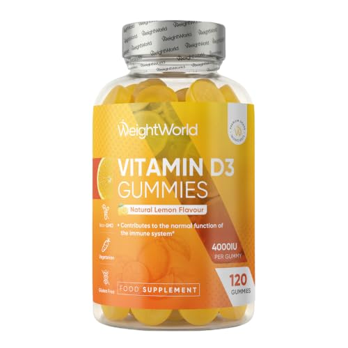 Vitamin D3 4000 IU - 120 Gummies - 4 Months Supply - Cholecalciferol Form