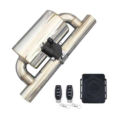 2.5 Inch Electric Valved Muffler Exhaust Cutout with Muffler Cat Back Exhaust System Kit