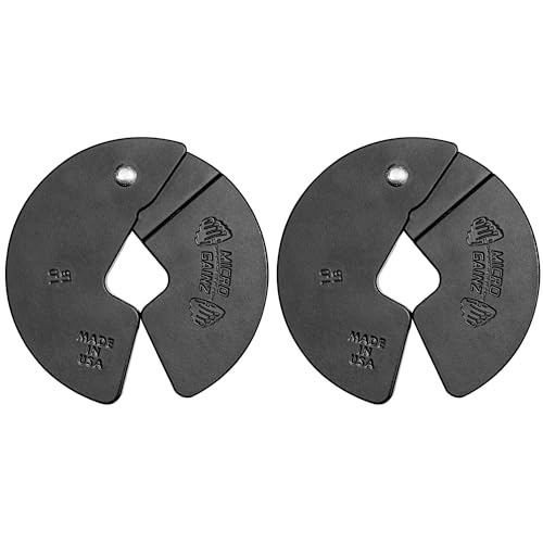Micro Gainz NEW 1LB Dumbbell Fractional Weight Plates 2 or 4 Piece- Designed for Dumbbell Training and Micro Loading, Made in USA (2 Piece)