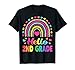 Hello 2nd Grade Teacher Leopard Rainbow Back to School T-Shirt