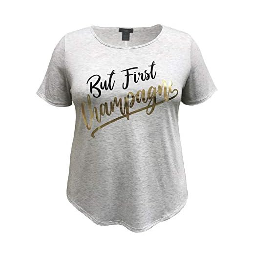 LEEBE Femmes Grande Taille - Chemise Manches Courtes (1XL-5XL) (2X (FR 50-52),"Champagne)