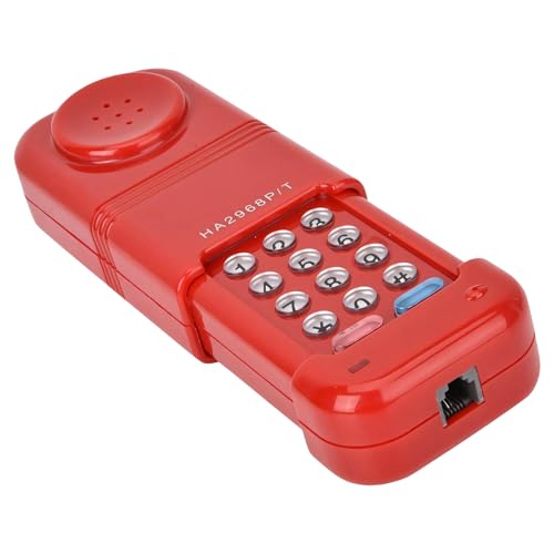 Téléphone compact à cordon rétractable doté de touches ergonomiques simplifiées