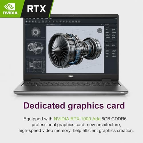 Image of Dell Precision 7680 Mobile Workstation Laptop (16 inch OLED 4K UHD+ Touchscreen, NVIDIA RTX 1000 Ada 6GB, Intel 14-Core i5-13600HX (> Ultra 7-155H), 32GB DDR5, 2TB SSD) Pro Max for Engineer, Win 11 Pro