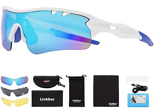 Gafas de ciclismo y running unisex con lentes intercambiables polarizadas
