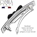 Camila Paris CP3371 French Hair Barrette Clip for Girls, Handmade Gray and Black, Strong Hold Grip Hair Clips for Women, No Slip and Durable Styling Girls Hair Accessories, Made in France