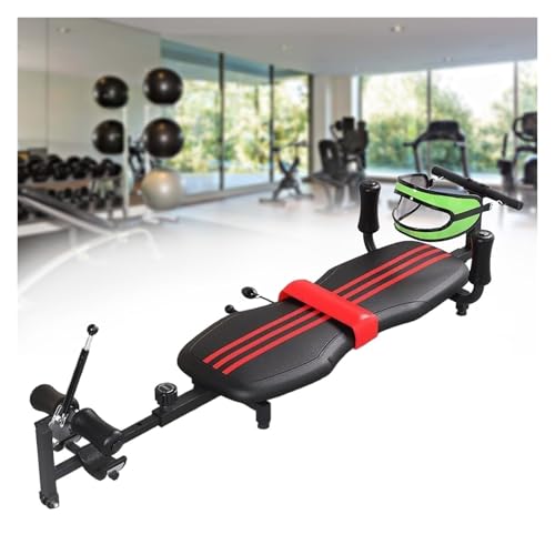 Banco De Estiramiento De Espalda Con Mesa De Inversión Y Tracción Cervical   Máquina De Estiramiento,Mesa De Tracción For Entrenamiento,Tracción De Columna,Masaje Lumbar Cervical,Longitud Ajustable