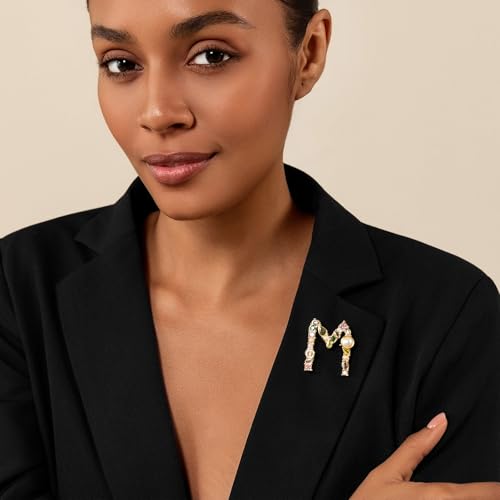 Cicy Bell Initial Brooch 18k Gold Plated Colorful Letter Brooches Pins by Cicy Bell - Used condition - Image 2